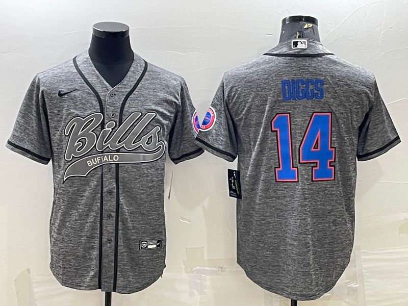 Men Buffalo Bills #14 Diggs Grey hemp ash 2022 Nike Co branded NFL Jersey